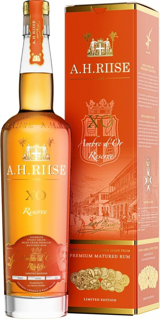 A. H. Riise XO Ambre d`Or Reserve 42% 0,7 l (holá láhev)