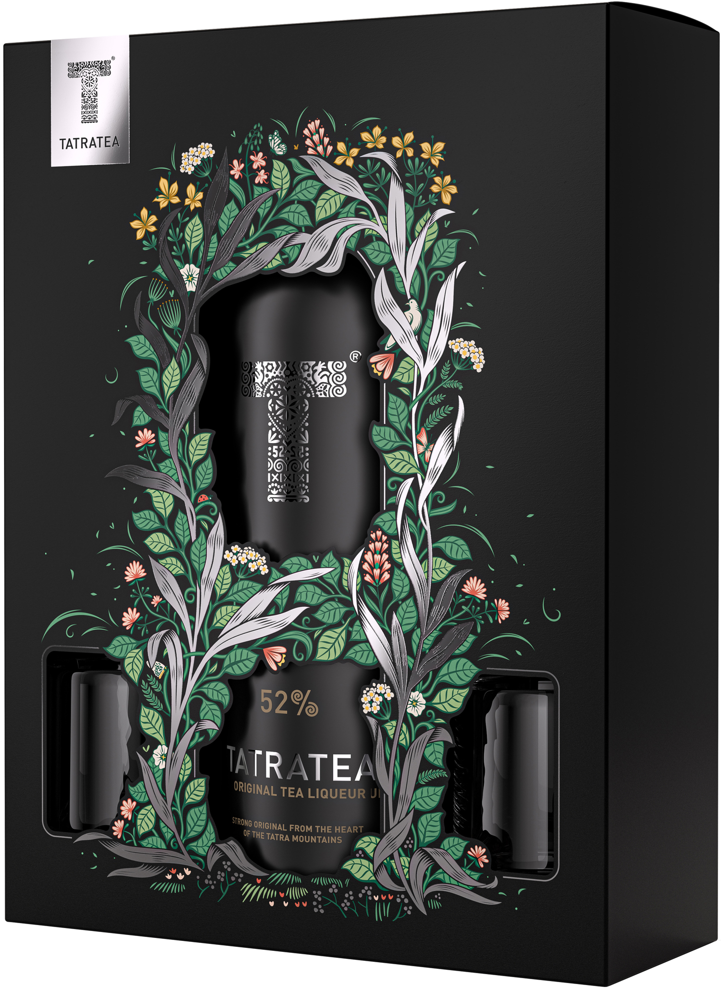 Karloff Tatratea Original 52% 0,7 l (dárkové balení 2 skleničky)