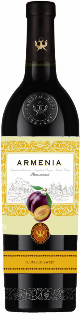 Armenia Plum Semisweet - polosladké bílé víno 0,75l 12% (holá láhev)