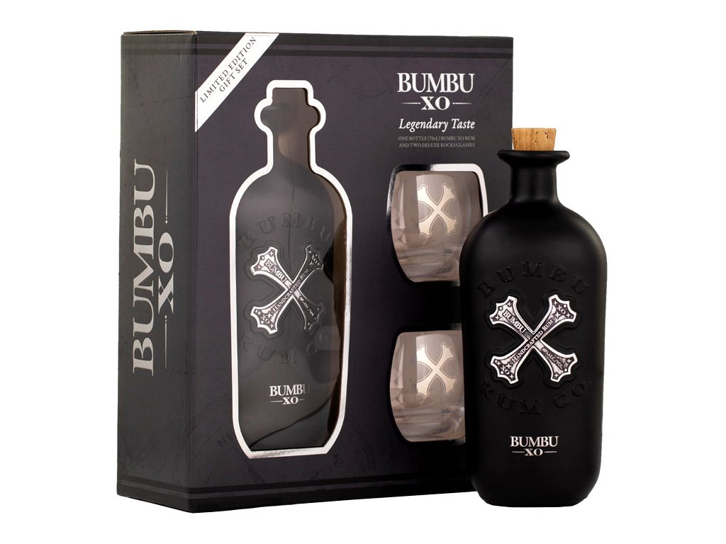 Bumbu Rum Bumbu XO + 2 skleničky, Gift box, 40%, 0,7l