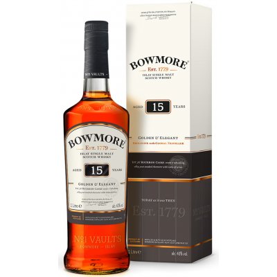 Bowmore 15 letá Golden & Elegant 1l