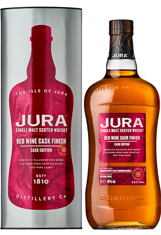 ISLE OF JURA RED WINE CASK 40%0,7l(tuba)