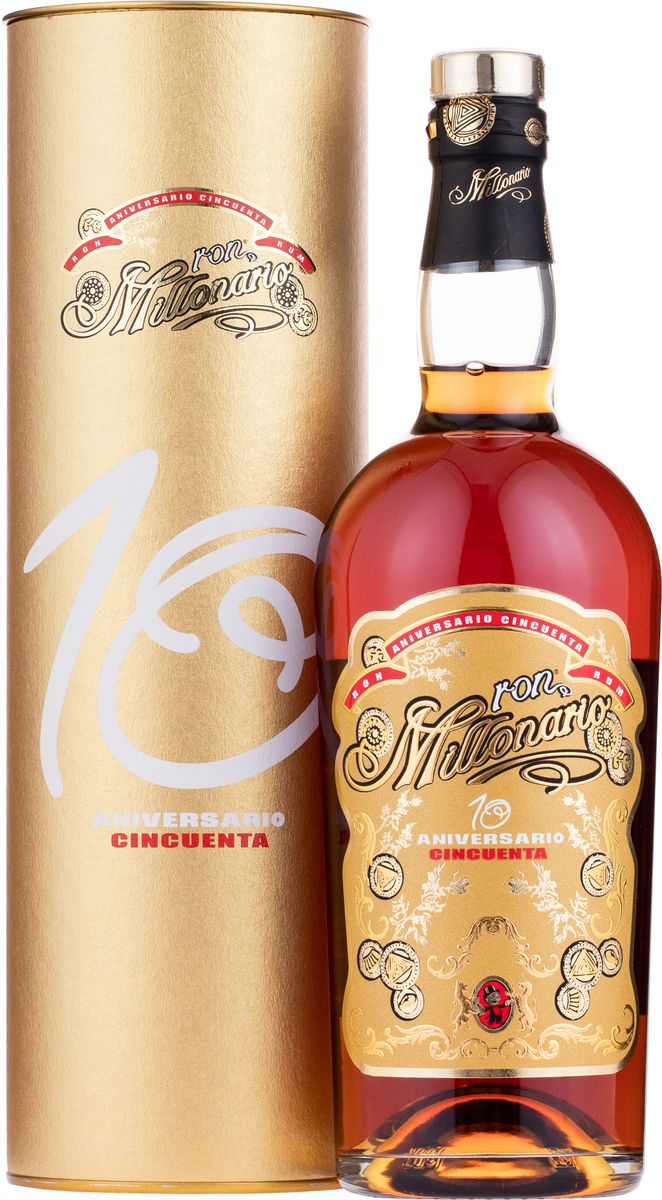 Millonario 10 Aniversario Cincuenta 40% 0,7 l (tuba)