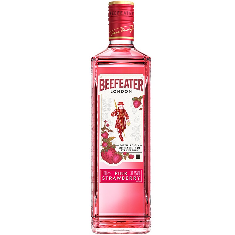 Beefeater Gin Pink 37,5% 1 l (holá láhev)