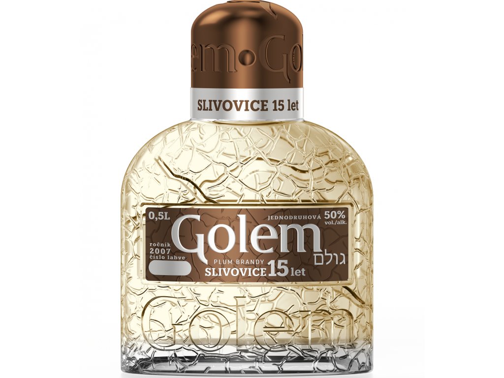 GOLEM SLIVOVICE 15y plum 50% 0,5l (holá láhev)