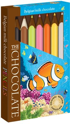 Severka The Chocolate Čoko pastelky mléčné - motiv ryby 100 g
