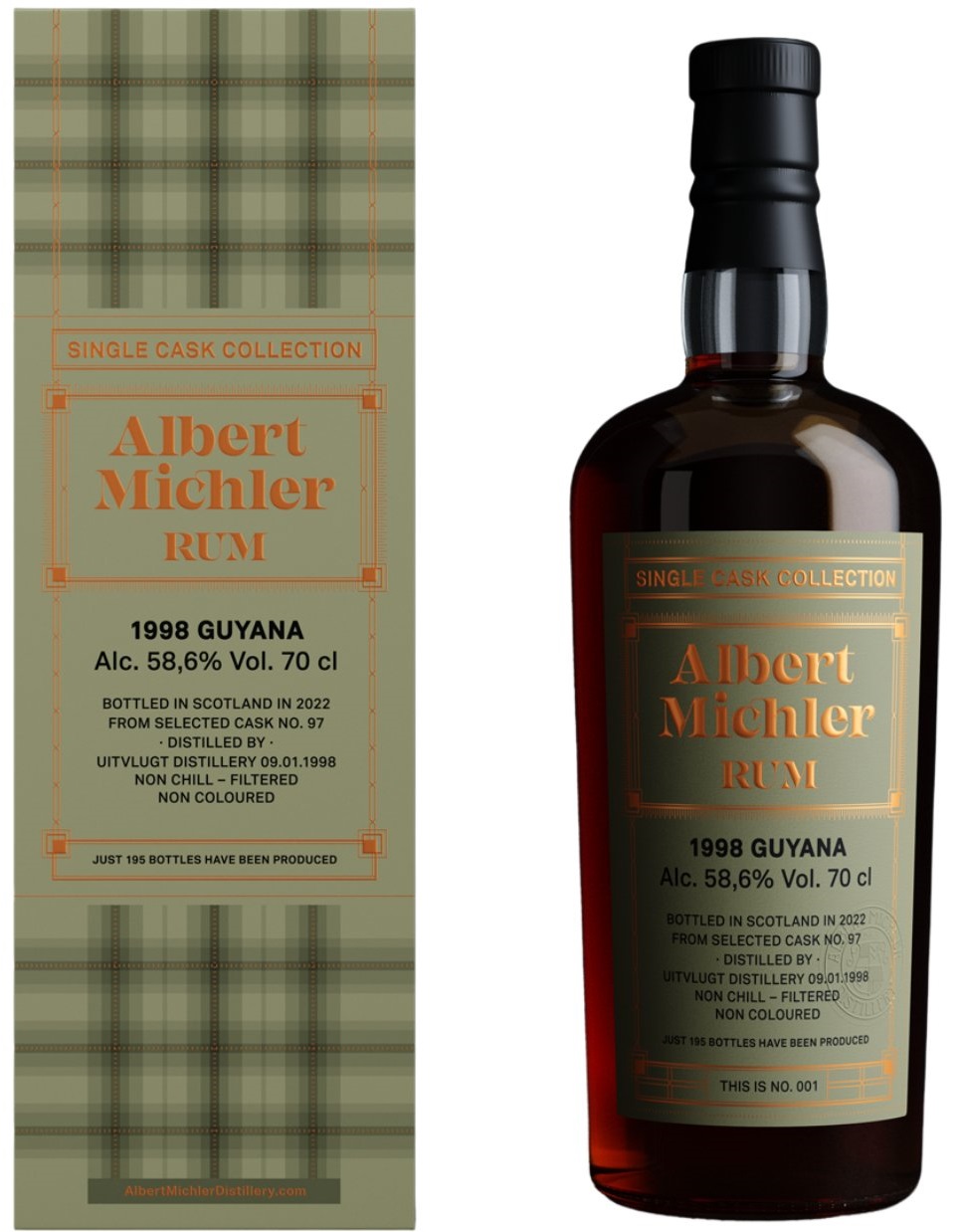 Albert Michler Single Cask Guyana 1998 58,6% 0,7 l (karton)