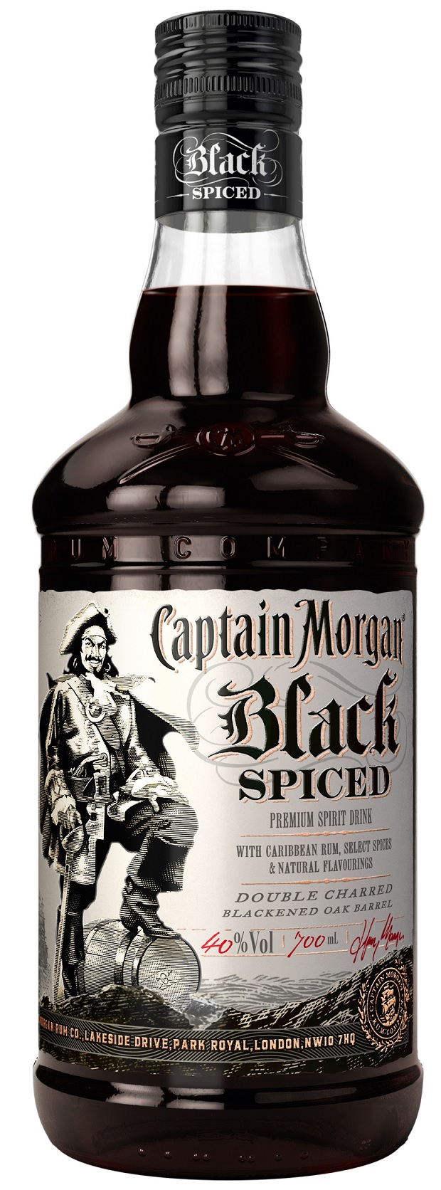 Captain Morgan Black Spiced 1 l (holá láhev)