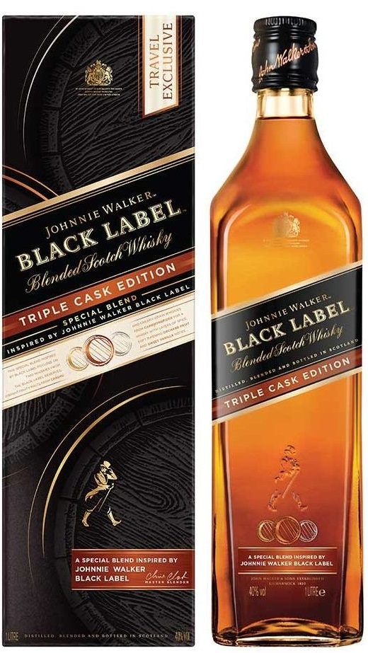 Johnnie Walker Black Label Triple Cask 40% 1l (karton)