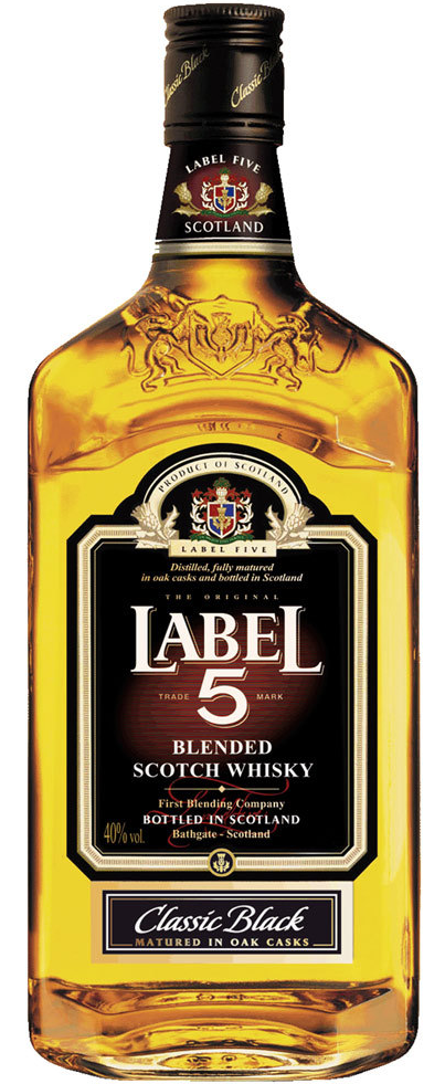 Label 5 40% 0,7 l (holá láhev)