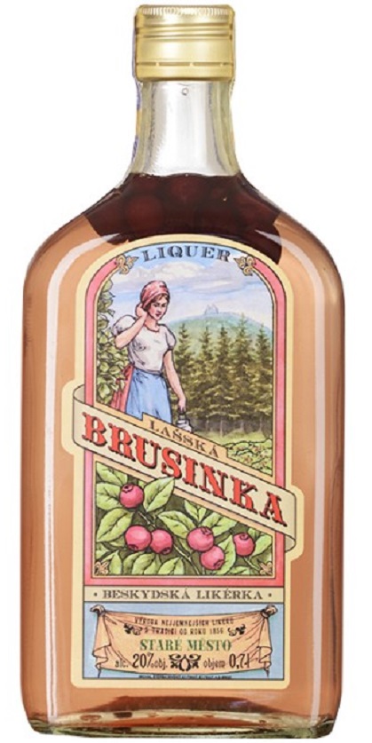 Lašská Brusinka Premium 20% 0,7l (holá láhev)