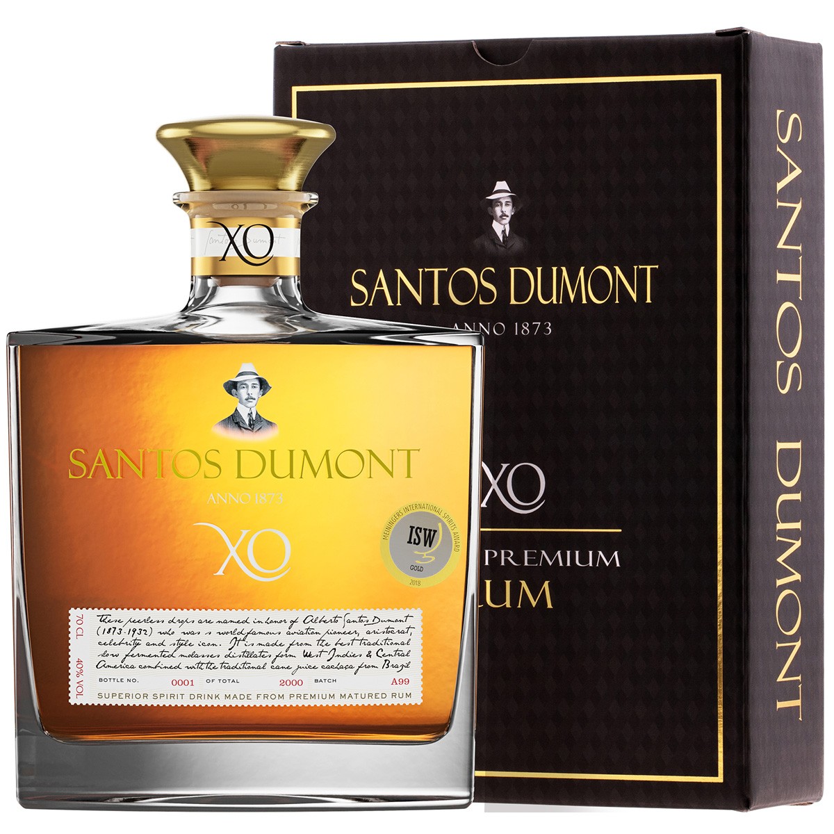 RUM SANTOS DUMONT XO 40% 0,75l (Karton)