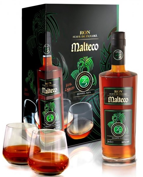 Malteco 15y 40% 0,7 l (dárkové balení 2 skleničky)