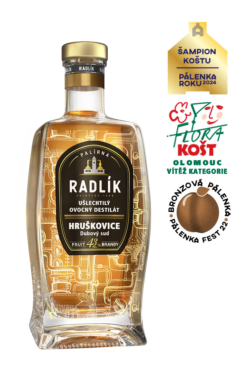 Hruškovice Dubový sud Radlík 0,5l 43%