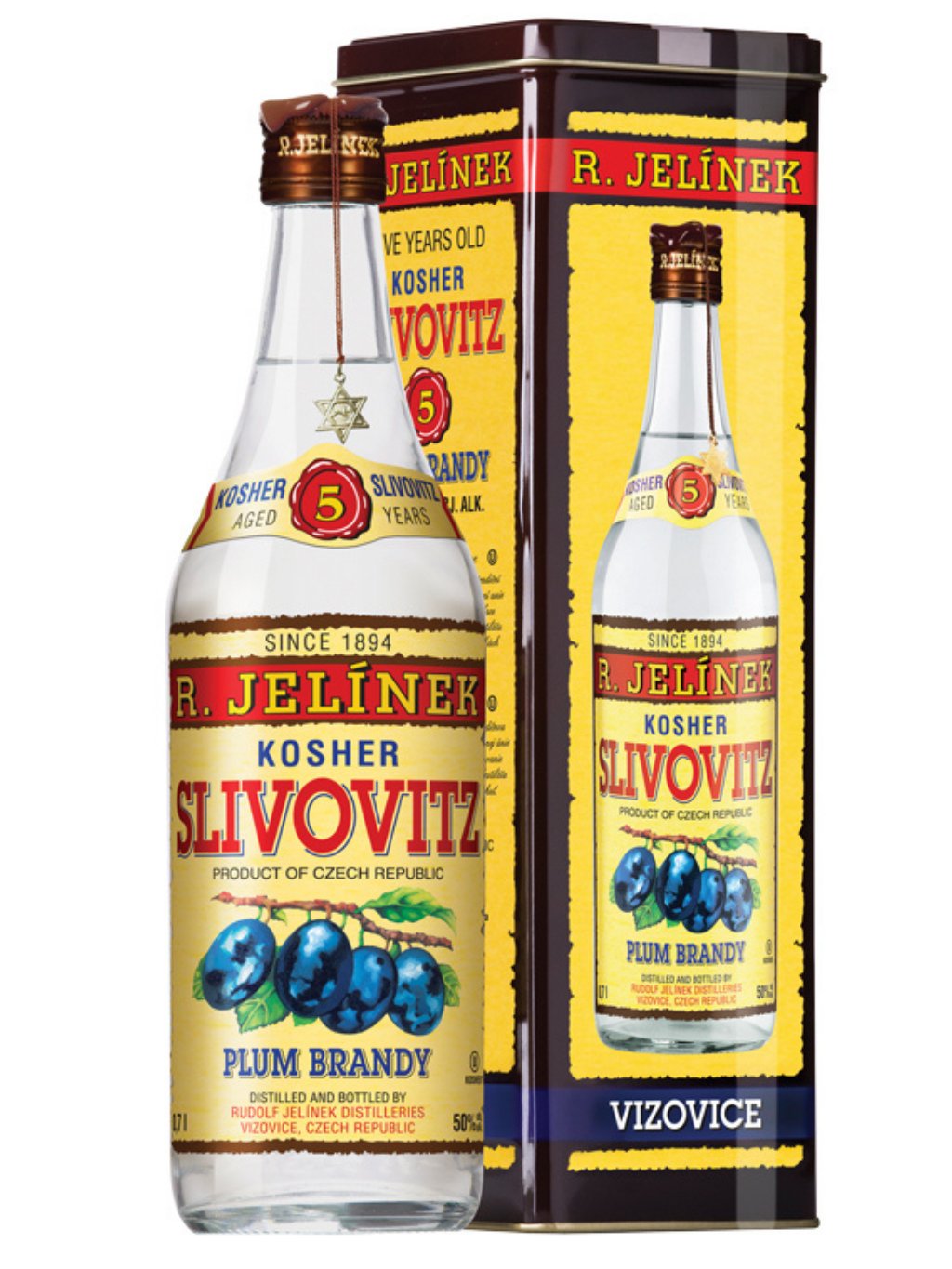 R. Jelínek Slivovica Kosher biela, GIFT