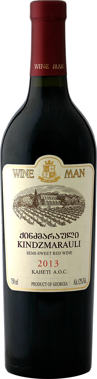 Wine Man Kindzmarauli 0,75l 11,5% Semi Sweet Red Wine (holá láhev)