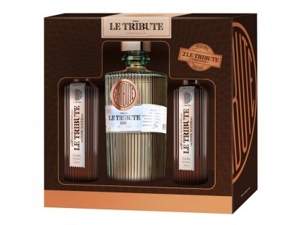 Le Tribute Gin 43%, 0,7l + 2x tonic 0,2l v dárkové krabici
