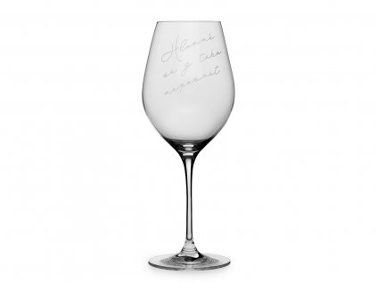 Sklenice na bílé víno  „Hlavně se z toho neposrat...“ ,  360ml