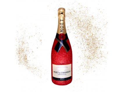 Moët & Chandon Imperial Brut červený glitter 12%, 0,75l