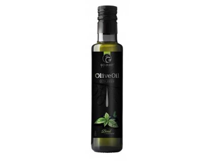 Gourmet Partners Extra panenský olivový olej & bazalka, sklo, 0,25 l