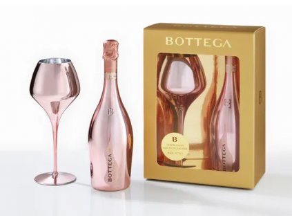 Bottega Magnifico Rosé Gold Spumante Brut 11,5%, 0,75l + sklenice