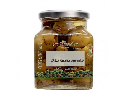 Ortomio Olivy plněné česnekem, 314ml