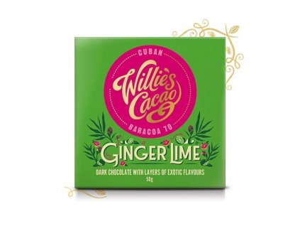 willies-cacao-300x300.jpegWillie’s cacao Ginger Lime hořká čokoláda se zázvorem a limetkou 70%, 50g