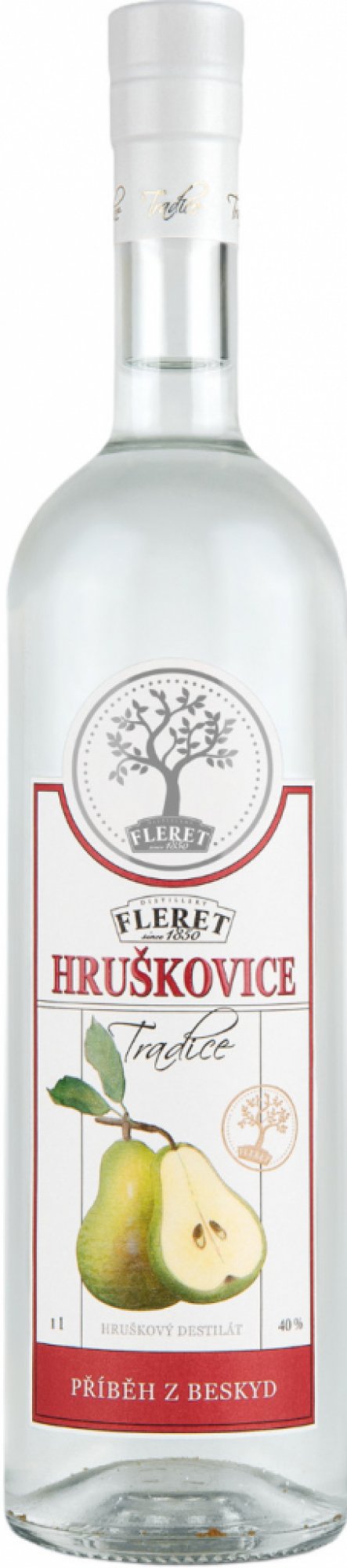 Fleret Distillery Fleret tradice hruškovice 1 l 40 %