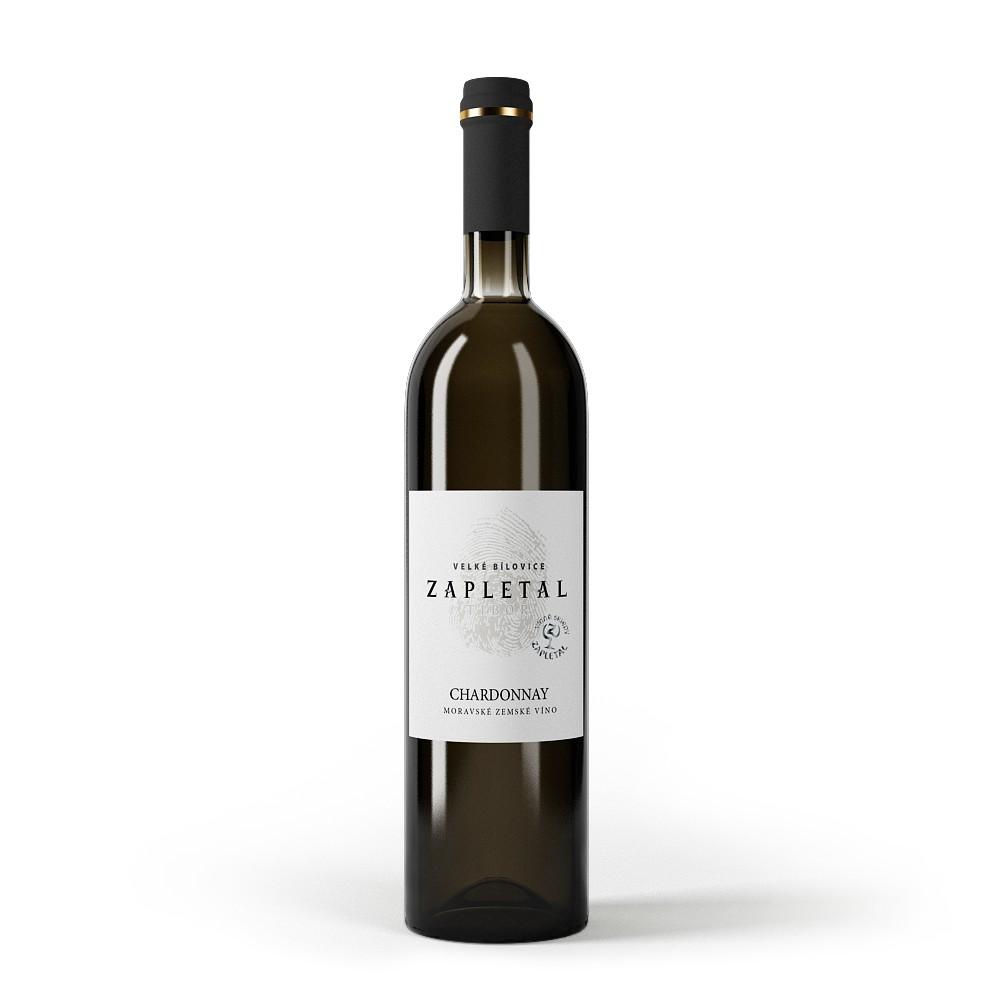 Vinné sklepy Zapletal Chardonnay, Moravské zemské víno, polosladké, 12%, 0,75l