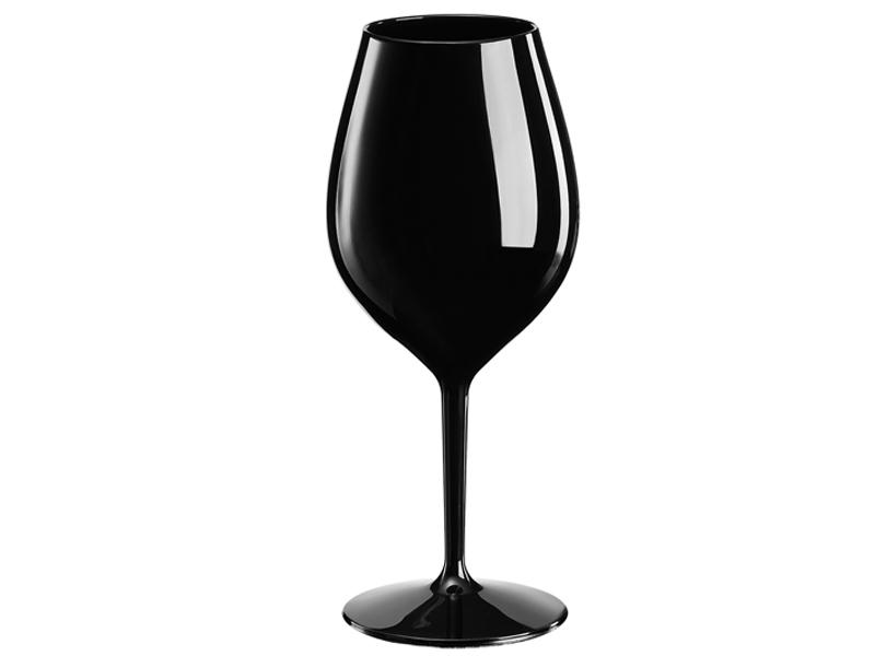 Nerozbitná sklenice na víno, černá bez loga, 47 cl