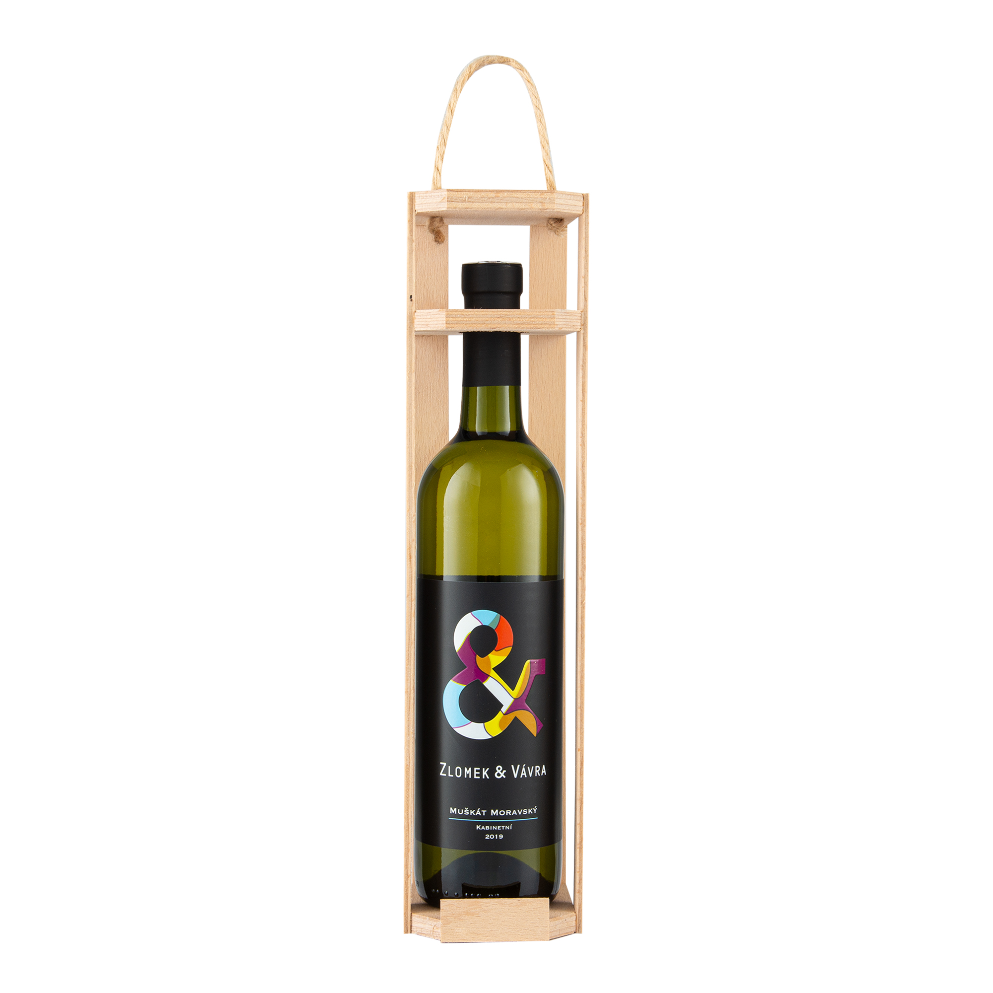Víno Zlomek a Vávra Dřevěná odnoska na 1 láhev