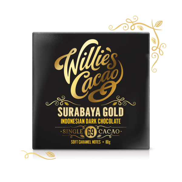 Willies Cacao Willie’s cacao Surabaya Gold hořká čokoláda 69%, 50g