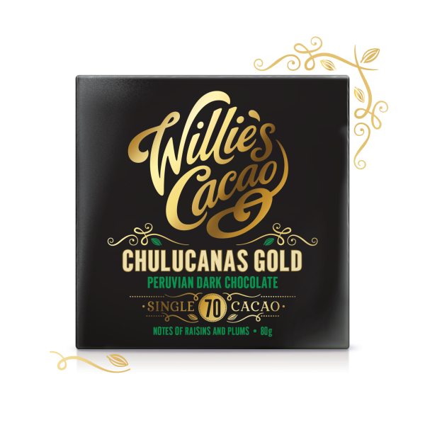 Willies Cacao Willie’s cacao Peruvian Gold Chulucanas hořká čokoláda 70%, 50g
