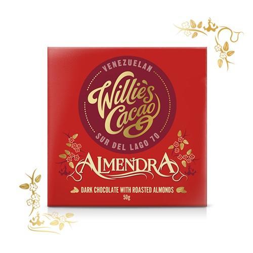 Willies Cacao Willie’s cacao Almendra hořká čokoláda s mandlemi 70%, 50g