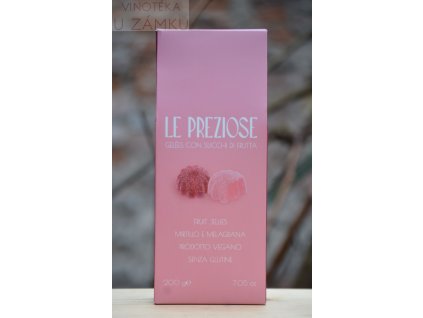 Želatinové bonbóny, borůvky a granátové jablko - Le Preziose