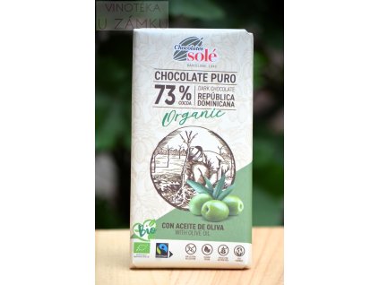 Čokoláda hořká 73% s olivovým olejem - Solé