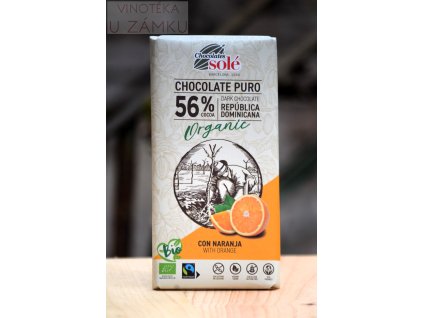 Čokoláda hořká 56% s pomerančem - Solé