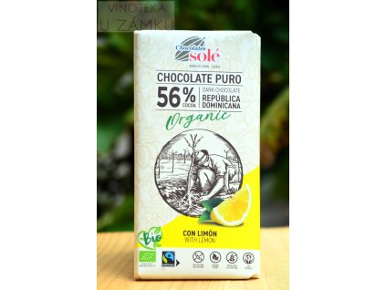 Čokoláda hořká 56% s citrónem - Solé