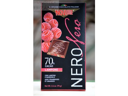 Čokoláda Nero malina a Mandle hořká - Novi