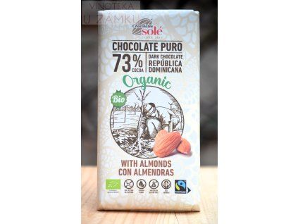 Čokoláda hořká s mandlemi 150g - Solé