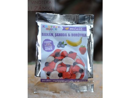 Křupavé ovoce do kapsy - banán & jahoda & borůvka - Mixit