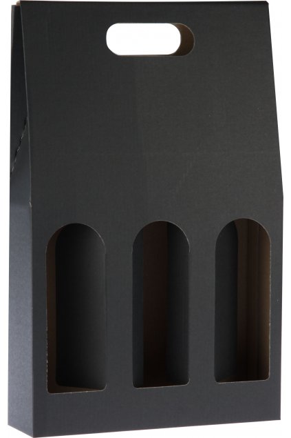 kartonek na 3 lahve (černý)