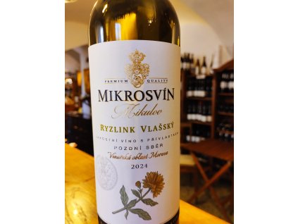 Mikrosvín Mikulov Ryzlink vlašský 2024 pozdní sběr