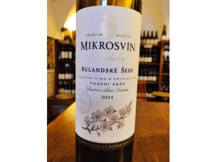 Mikrosvín Mikulov Rulandské šedé 2024 pozdní sběr