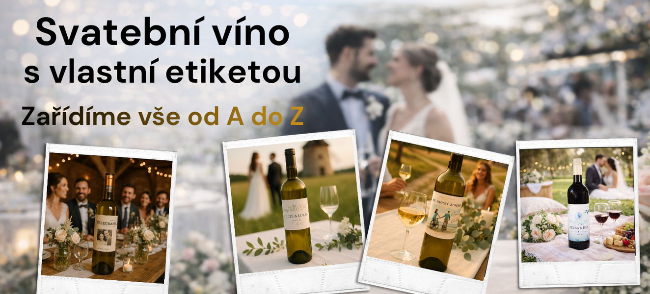 Svatební vína s vlastní etiketou