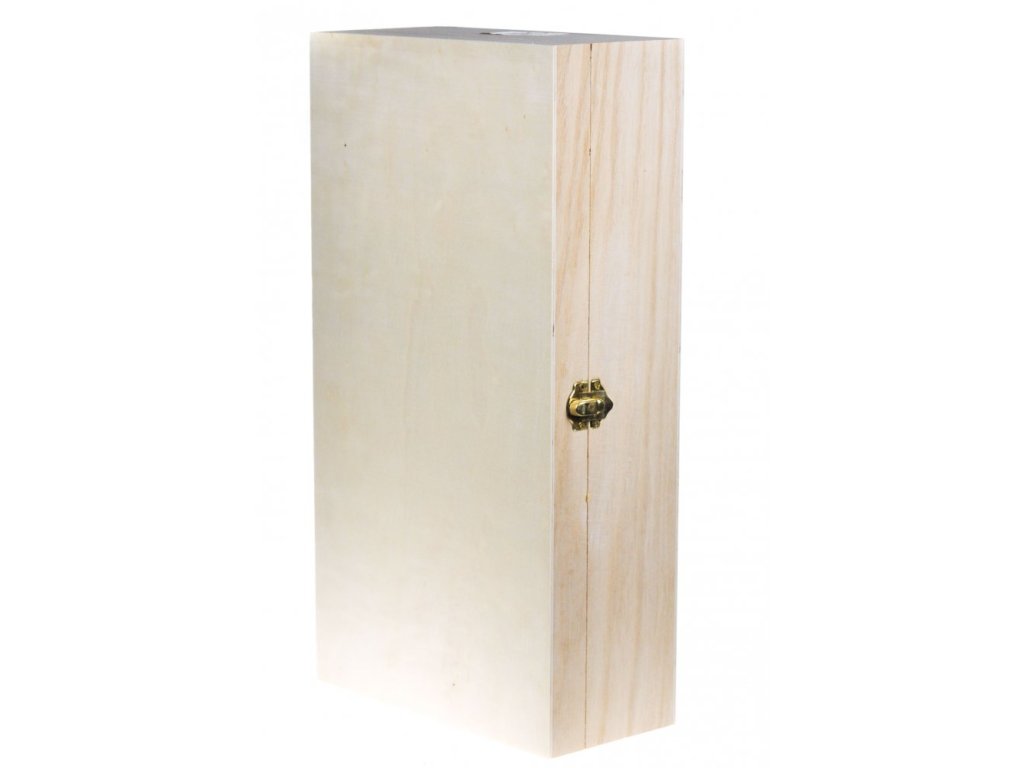 Fotografie produktu Dřevěná přírodní kazeta na dvě láhve