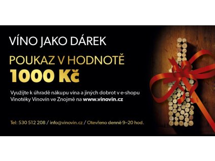 Dárkový poukaz v hodnotě 1000 Kč