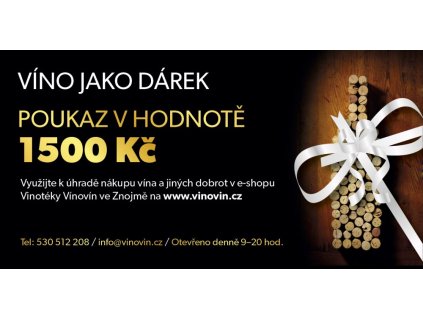 Dárkový poukaz v hodnotě 1500 Kč