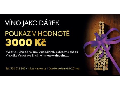 Dárkový poukaz v hodnotě 3000 Kč