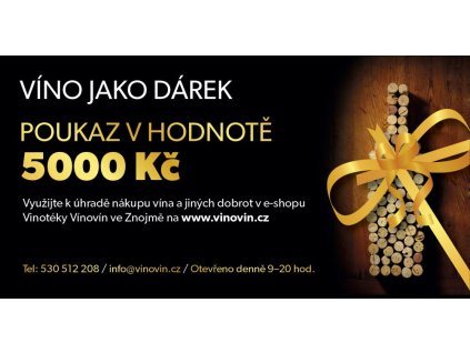 Dárkový poukaz v hodnotě 5000 Kč